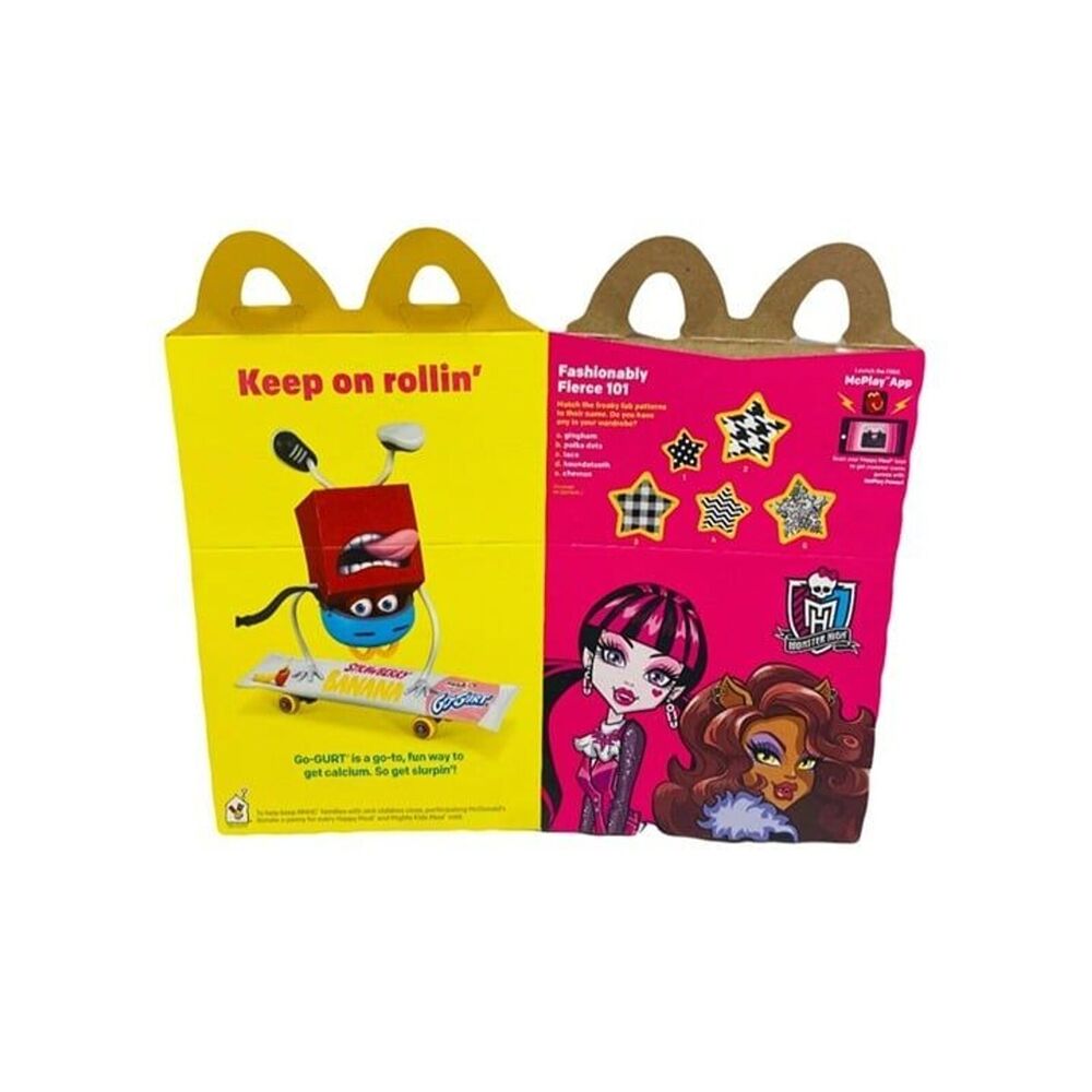 2015 McDonald's Monster High and Batman Unlimited Happy Meal Box